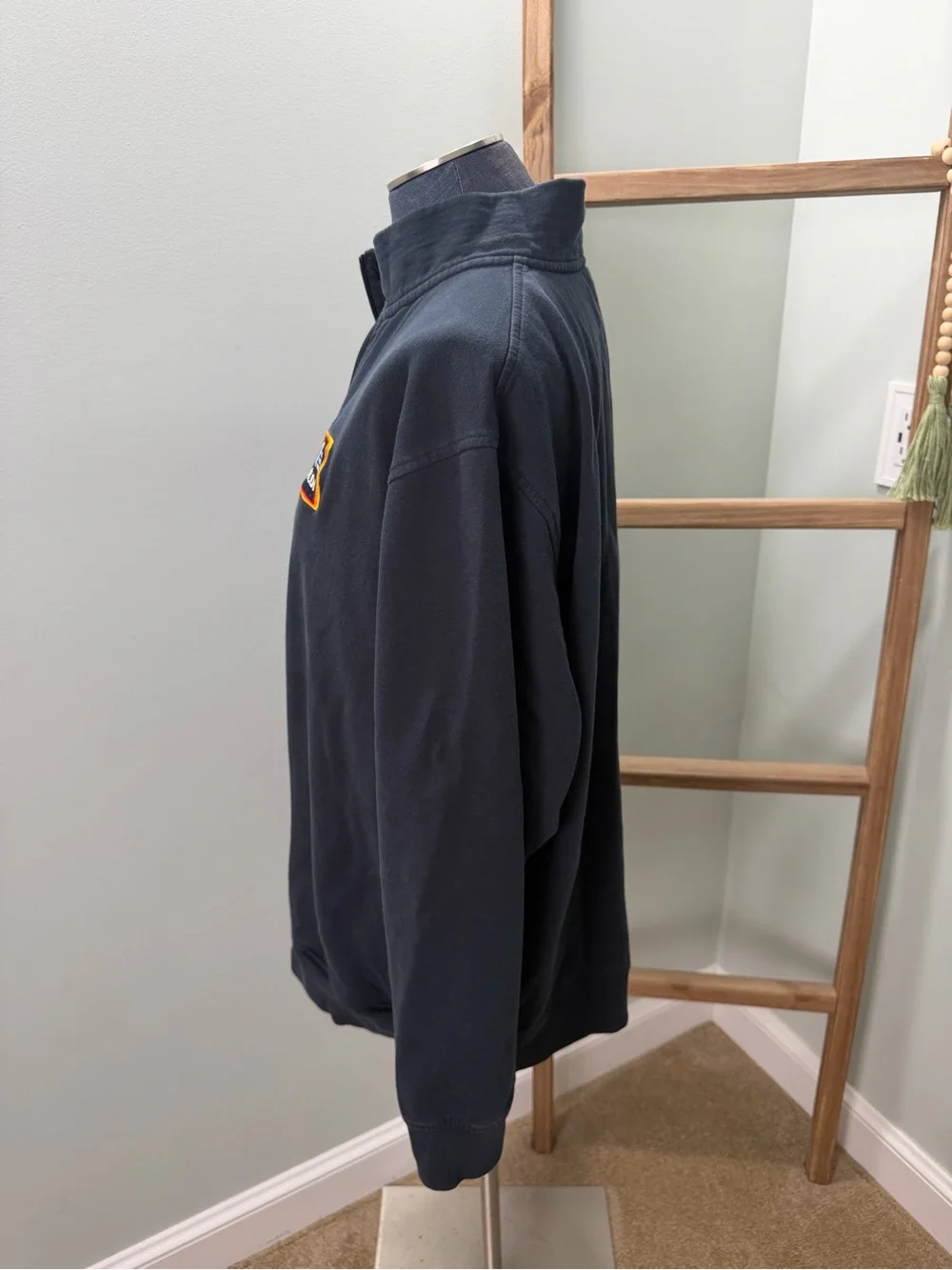 Vantage Aldi Navy Blue Employee Full Zip Jacket Uniform Size XL